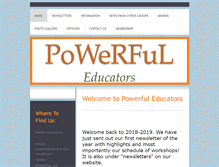 Tablet Screenshot of powerfuleducators.com